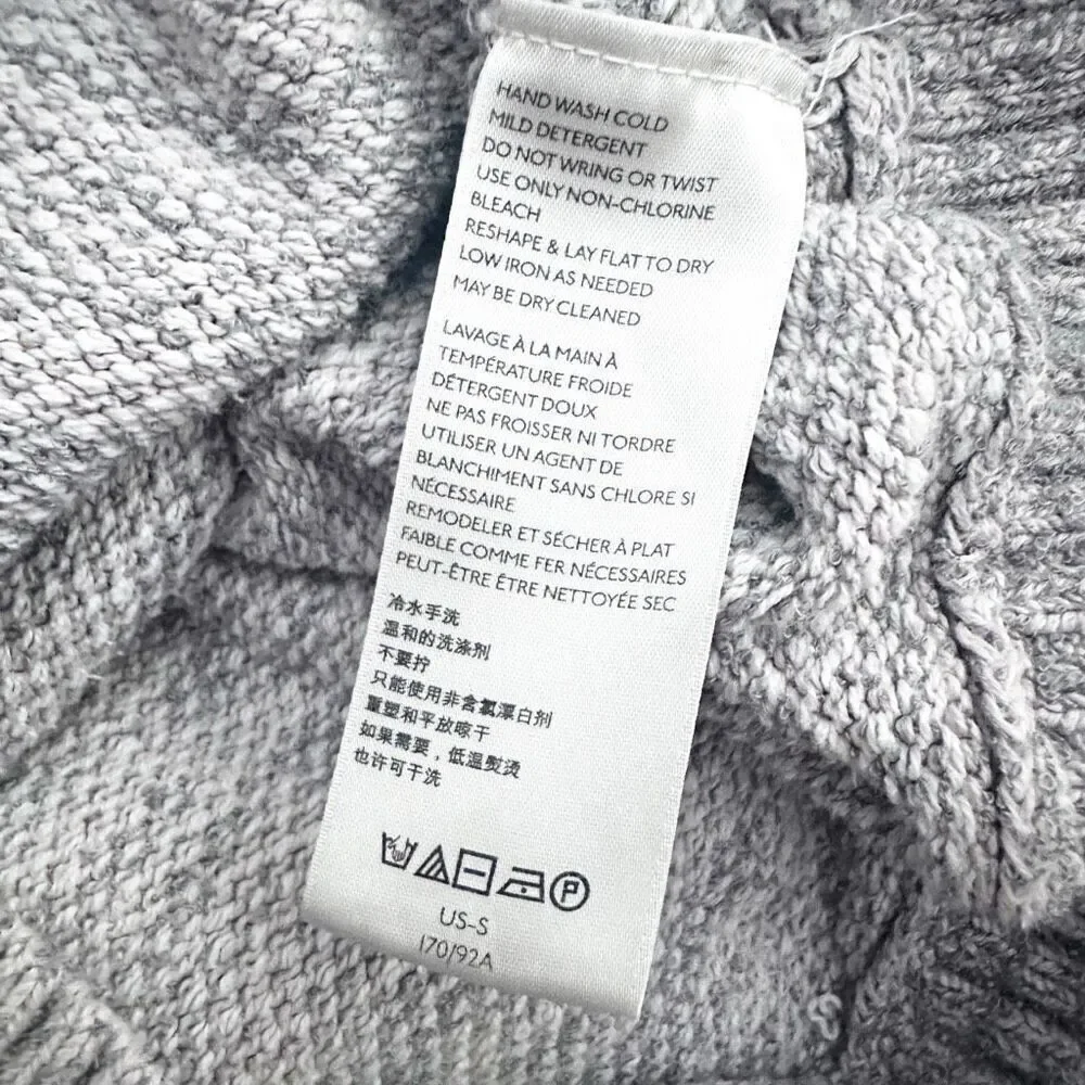 FREE PEOPLE‎ | In Bloom Sweater Blush Pink Gray Raw Seams | Size Medium